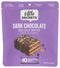Sea Salt Dark Chocolate Mini Crispy Wafers 3.5 Oz
