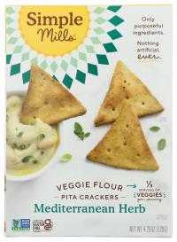 Gluten-free Mediterranean Herb Veggie Flour Pita Crackers 4.25 Oz