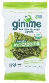 Organic Gluten-free Sea Salt & Avocado Oil Roasted Seaweed Snacks 0.32 Oz