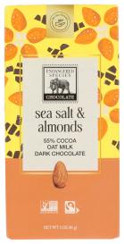 Fair Trade Sea Salt & Almonds 55% Cocoa Oatmilk Dark Chocolate Bar 3 Oz