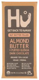 Organic Fair Trade Almond Butter Puffed Quinoa 70% Dark Chocolate Bar 2.1 Oz