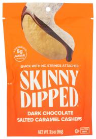 Dark Chocolate Salted Caramel Cashews 3.5 Oz