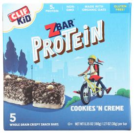 Gluten-free Cookies 'n Creme Protein Zbar Whole Grain Crispy Snack Bars 1.27 Oz