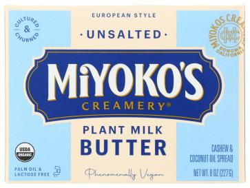 Organic Vegan Unsalted Plant Milk Butter Cashew & Coconut Oil Spread 8 Oz