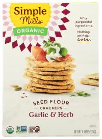 Organic Gluten-free Garlic & Herb Seed Flour Crackers 4.25 Oz