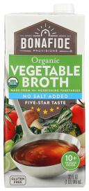 Organic No Salt Added Vegetable Broth 32 Oz