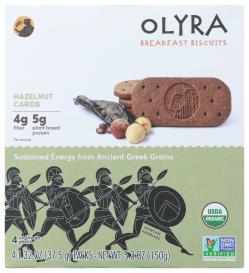 Organic Hazelnut Carob Crunchy Breakfast Biscuits 5.3 Oz
