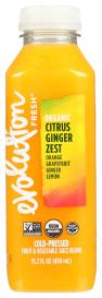 Organic Citrus Ginger Zest Cold-pressed Fruit & Vegetable Juice Blend 15.2 Oz