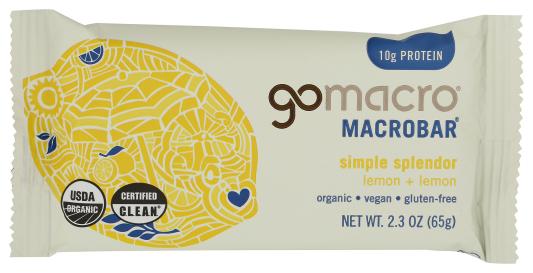 Organic Gluten-free Vegan Lemon Cashew Butter Protein Macrobar 2.3 Oz