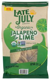 Tortilla Chips Jlpno Lime Org 10.1 Oz