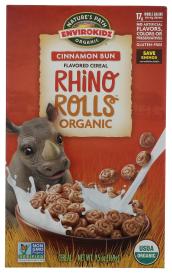 Organic Gluten-free Envirokidz Cinnamon-bun-flavored Rhino Rolls Cereal 9.5 Oz