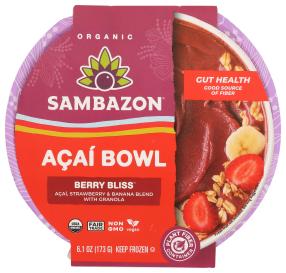 Organic Fair Trade Vegan Berry Bliss Acai & Granola Bowl 6.1 Oz