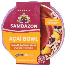 Organic Fair Trade Vegan Grain-free Mango Passionfruit Acai Bowl 5.9 Oz