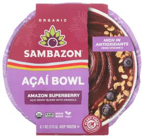 Organic Fair Trade Vegan Amazon Superberry Acai & Granola Bowl 6.1 Oz