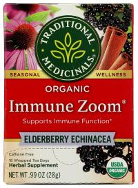 Organic Immune Zoom Elderberry Echinacea Herbal Tea 16 Ct
