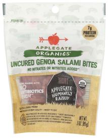 Organic Pork Genoa Salami Bites (gold) 3 Oz