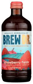 Organic Strawberry Fields Kombucha 14 Oz