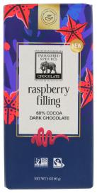 Raspberry-filling 60% Cocoa Dark Chocolate Bar 3 Oz