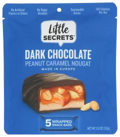 Peanut Caramel Dark Chocolate Creamy Nougat Bars 0.78 Oz