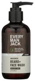 Beard + Face Wash Unscented 6.7 Oz