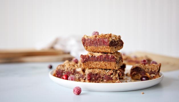 Vegan Grain-Free Cranberry Date Squares