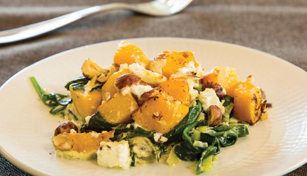 Butternut Squash Gratin With Goat Cheese and Hazelnuts Recipe