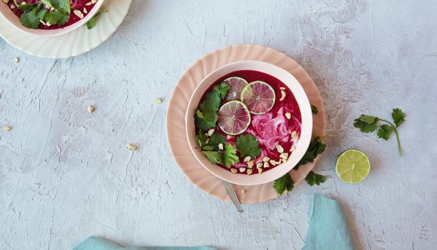 Coconut and Lime Beet Detox Soup
