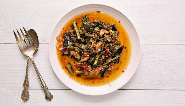 Sweet n’ Spicy Slow Cooker Greens