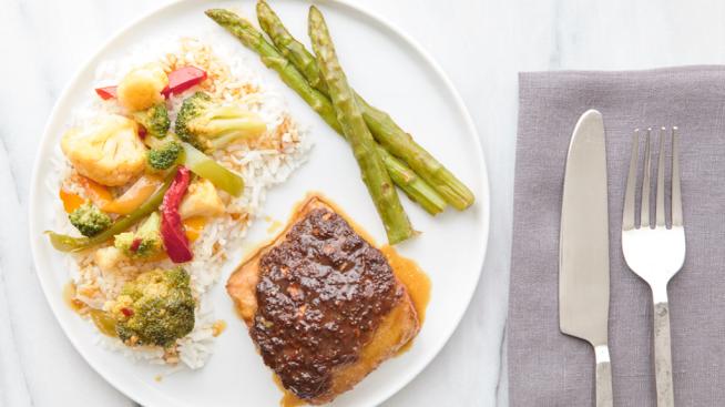 Natural Grocers Miso Butter Cod with Roasted Teriyaki Veggies Recipe 
