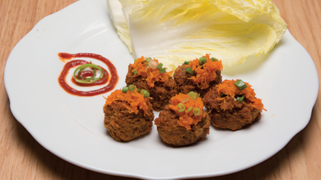 Slow Cooker Sriracha Turkey Meatball Wraps Recipe