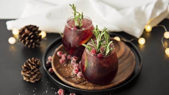 Sparkling Ginger-Pom Drink