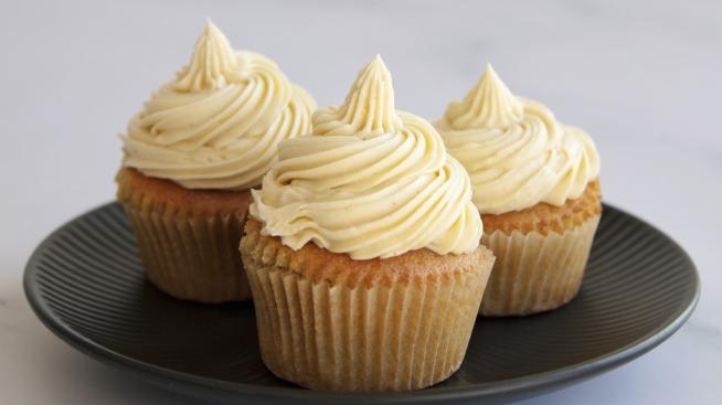 Gluten-Free Vanilla Cupcakes with Coffee-Flavored Frosting