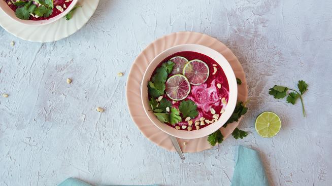 Coconut and Lime Beet Detox Soup