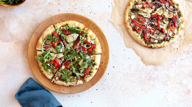 Grilled Mediterranean Pizza