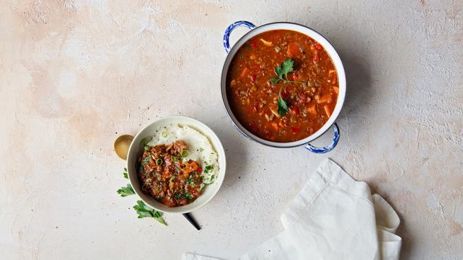 Spicy Turkey & Sweet Potato Gumbo