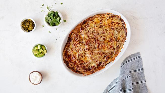 Grass-Fed Beef Enchilada Casserole