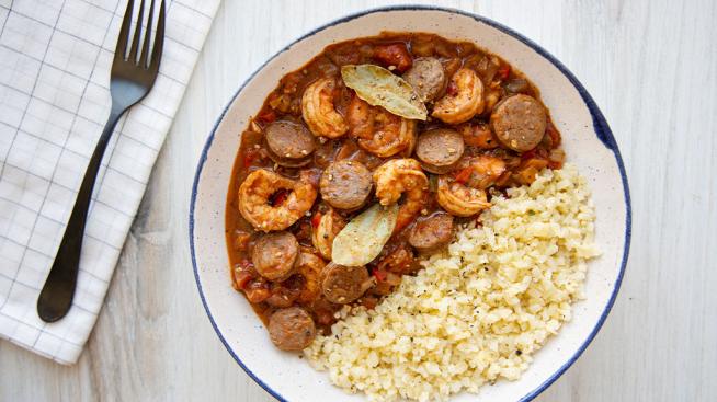 Natural Grocers Spicy Shrimp and Sausage Jambalaya